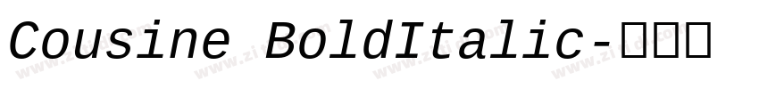 Cousine BoldItalic字体转换